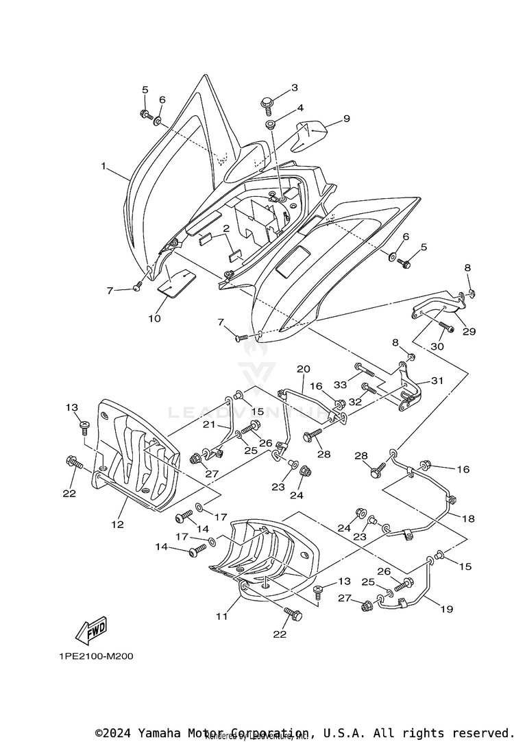 Rear Fender Schematic