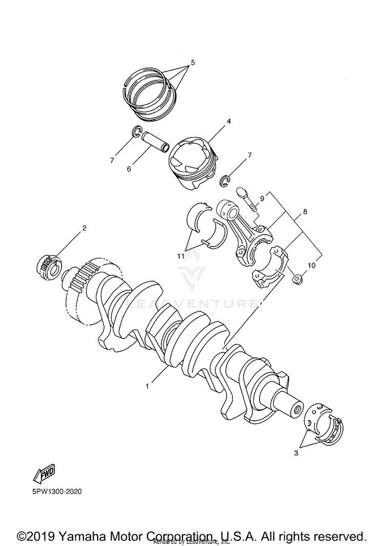 Crankshaft Piston Schematic