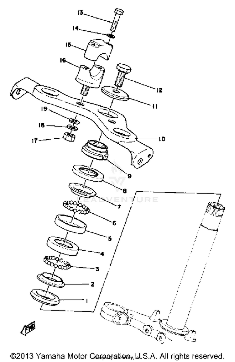 Steering Gt80e-009161 - Gt80f GT80E - 1978 Schematic