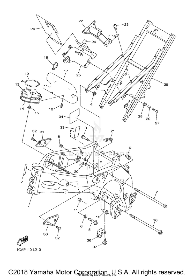 Frame FZ1 - FZS10ECW - 2014 Schematic