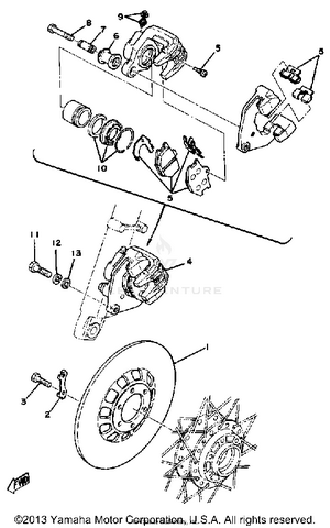 Disc Brake Caliper Schematic