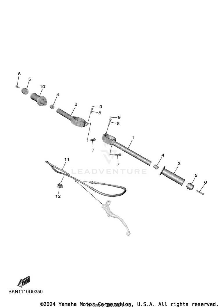 Steering Handle & Cable Schematic