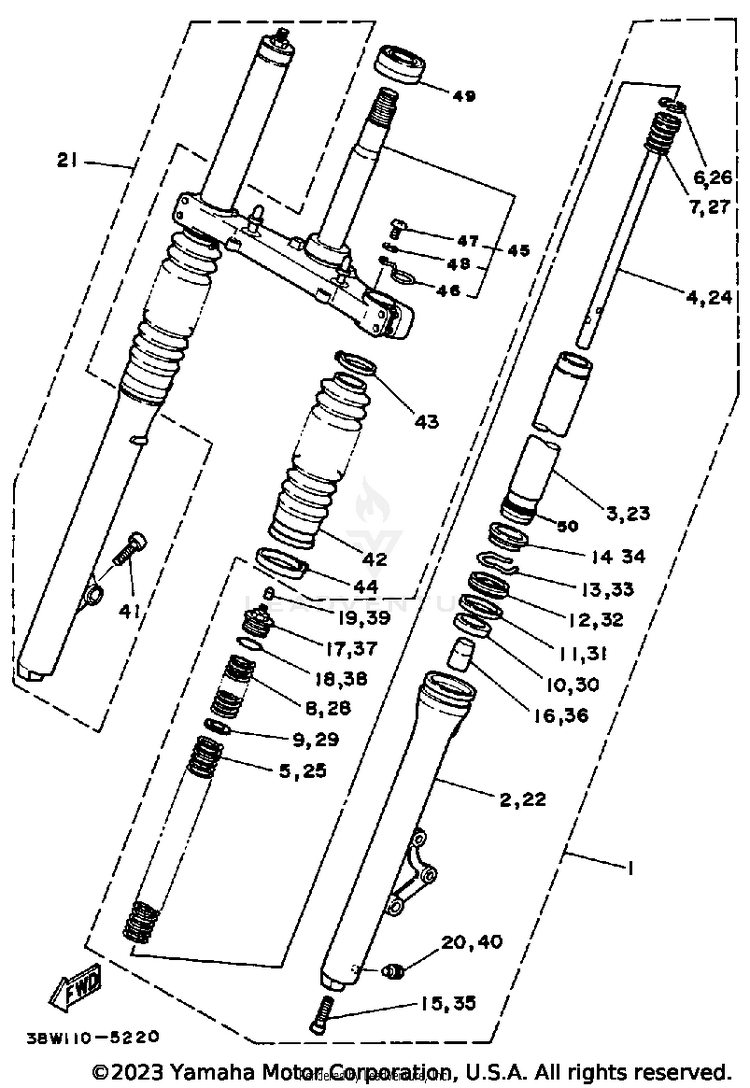 Front Fork Schematic