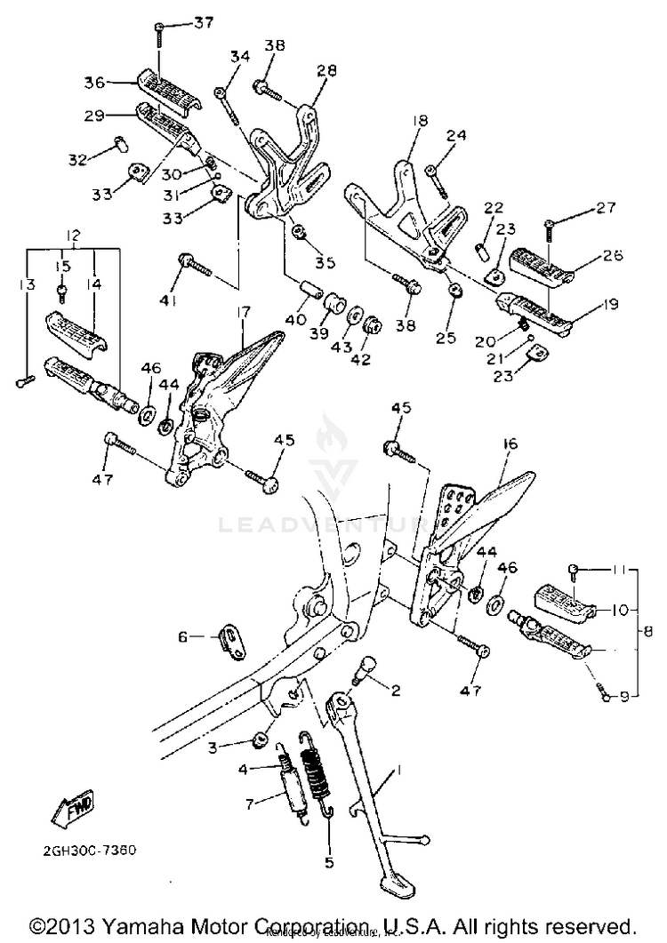 Stand Footrest Schematic
