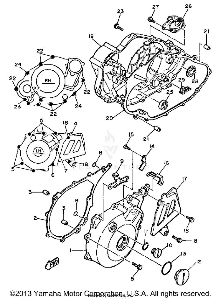 Crankcase Cover 1 Schematic