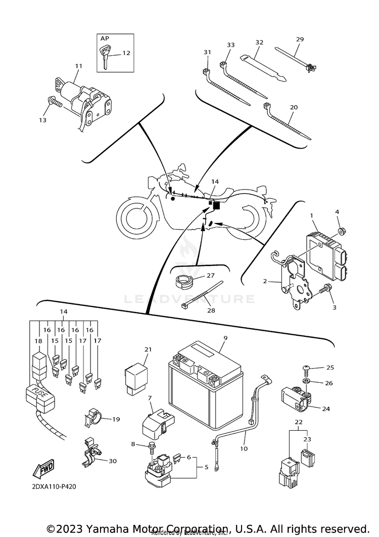 Electrical 2 BOLT R SPEC CA - XVS95CFCB - 2015 Schematic