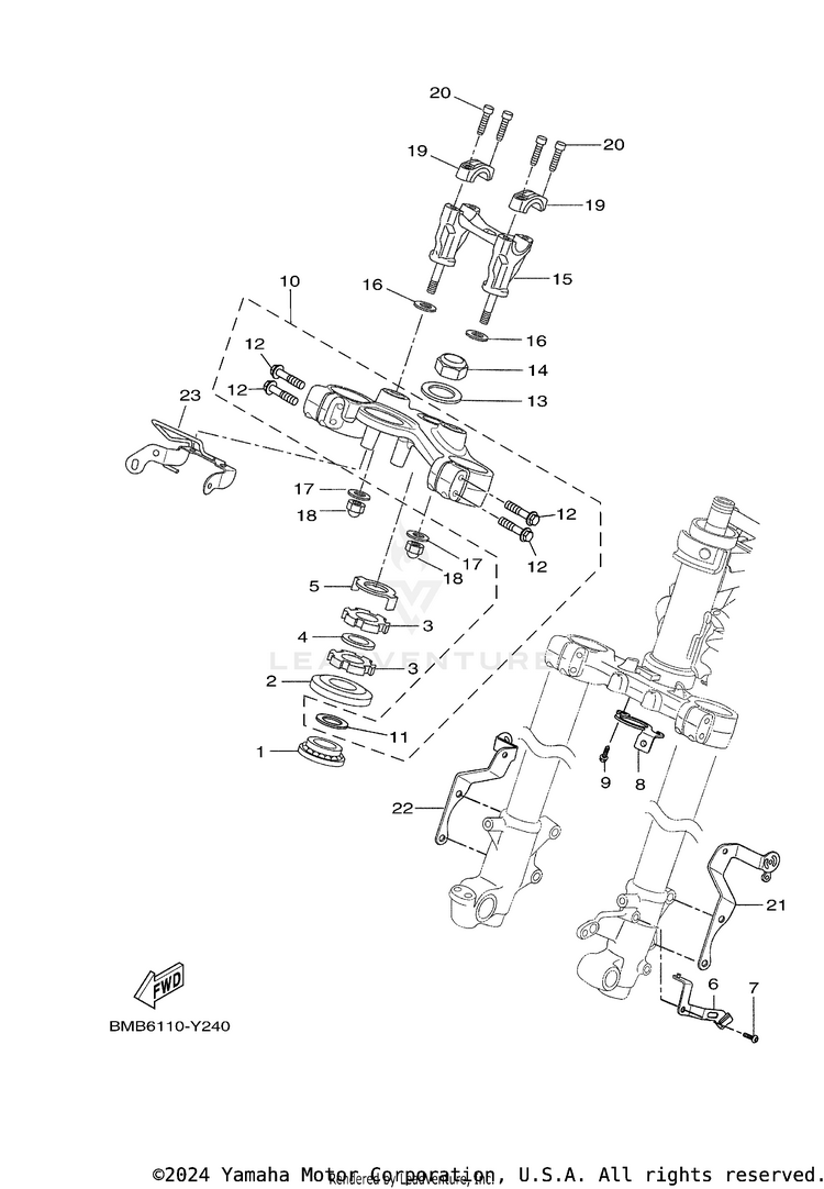 Steering TENERE 700 - XTZ7RB - 2024 Schematic