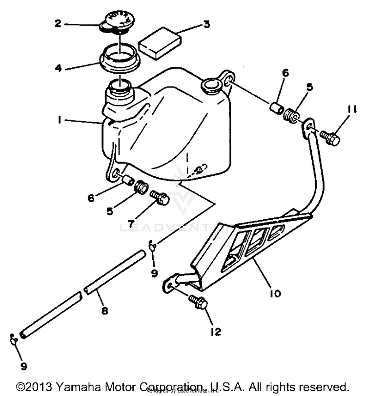 Oil Tank BLASTER - YFS200B_MN - 1991 Schematic