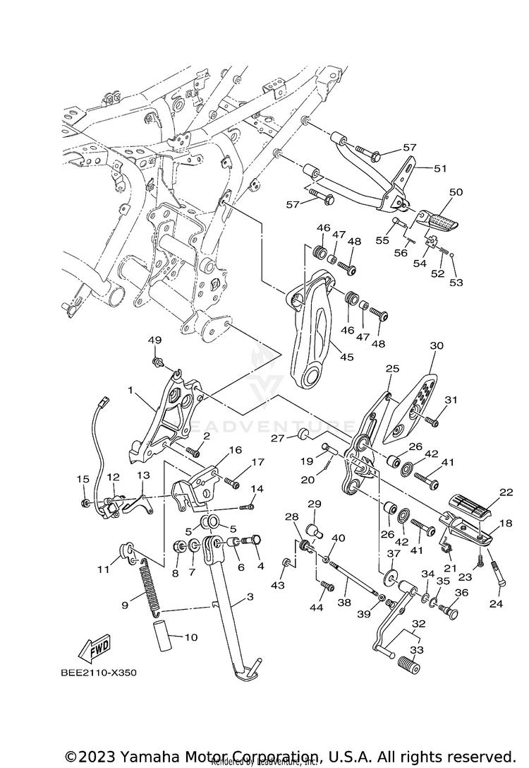 Stand & Footrest Schematic