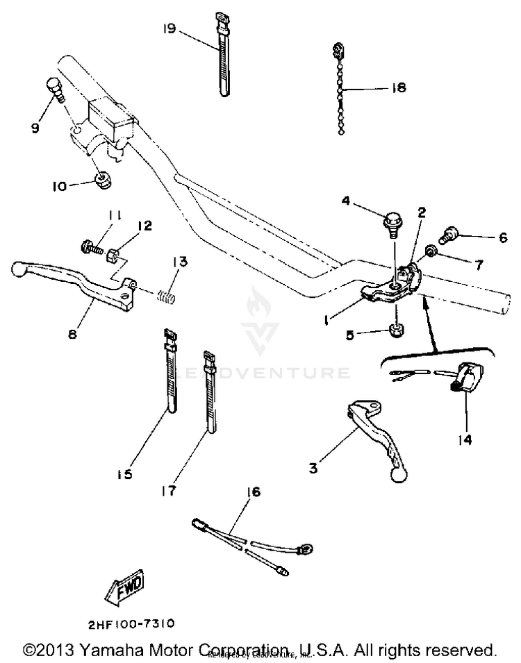 Handle Switch - Lever Schematic
