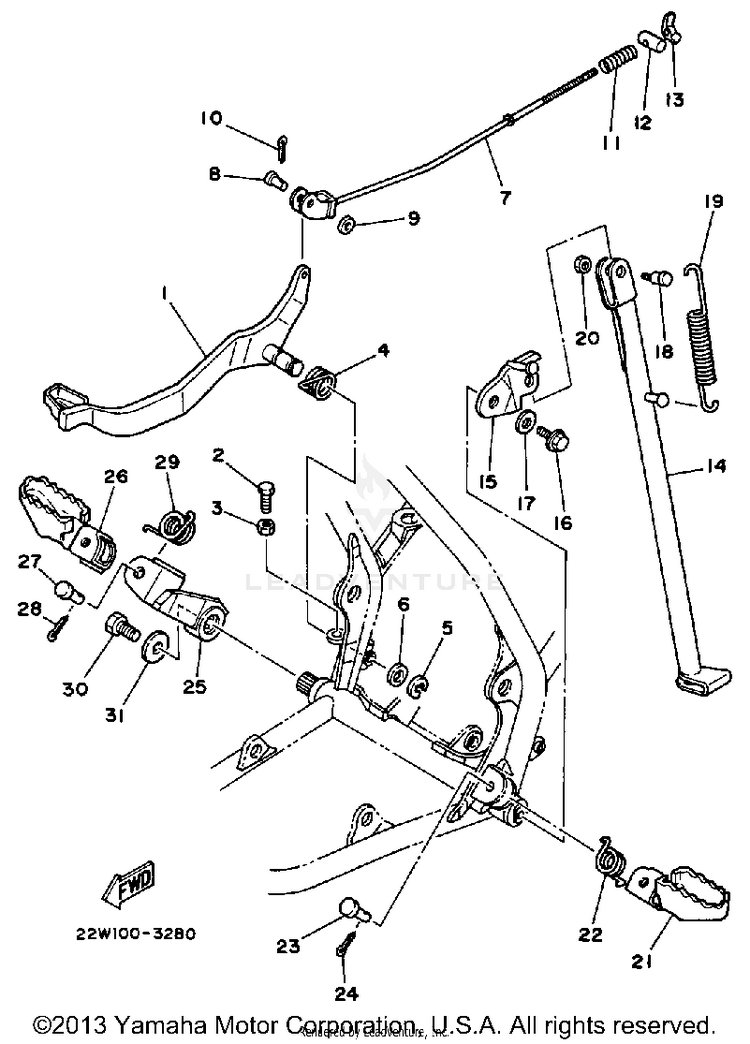 Stand - Footrest Schematic