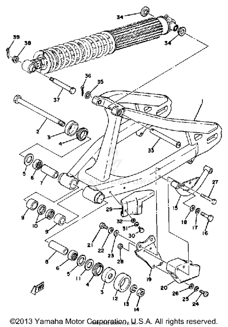 Swing Arm Yz125f Schematic