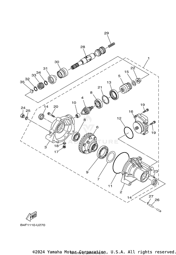Front Differential Schematic