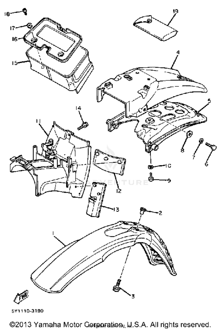 Front Fender Rear Fender Schematic