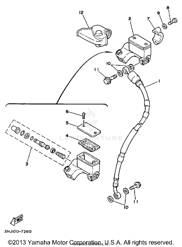 Front Master Cylinder Schematic