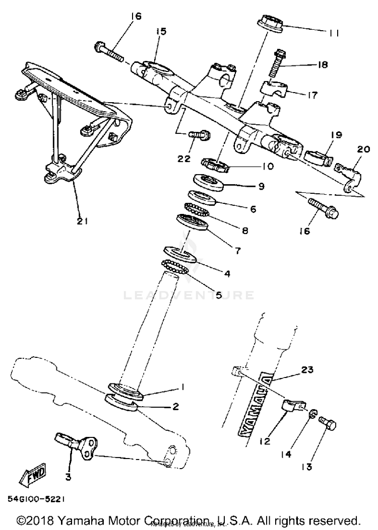 Steering BIG WHEEL - BW200S - 1986 Schematic