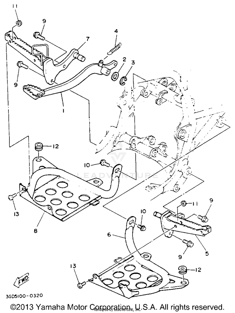 Stand - Footrest Schematic