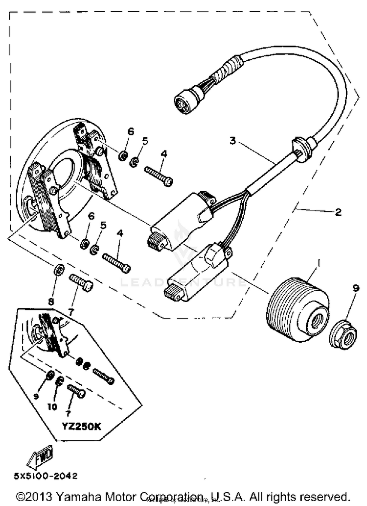 Generator Yz250k L Schematic