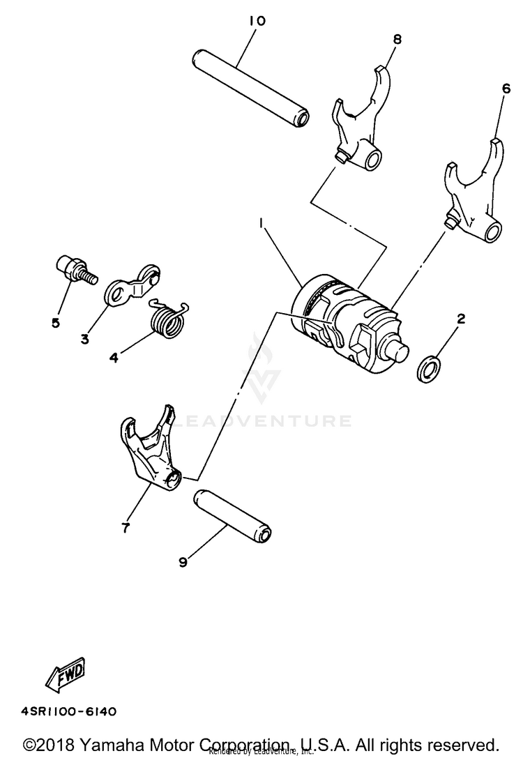 Shift Cam Fork Schematic