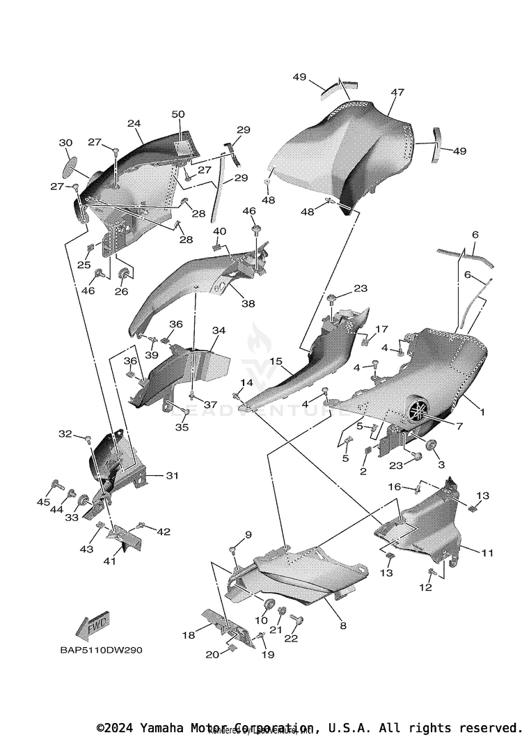 Fuel Tank 3 TRACER 9 GT - MTT9GTNCR - 2022 Schematic