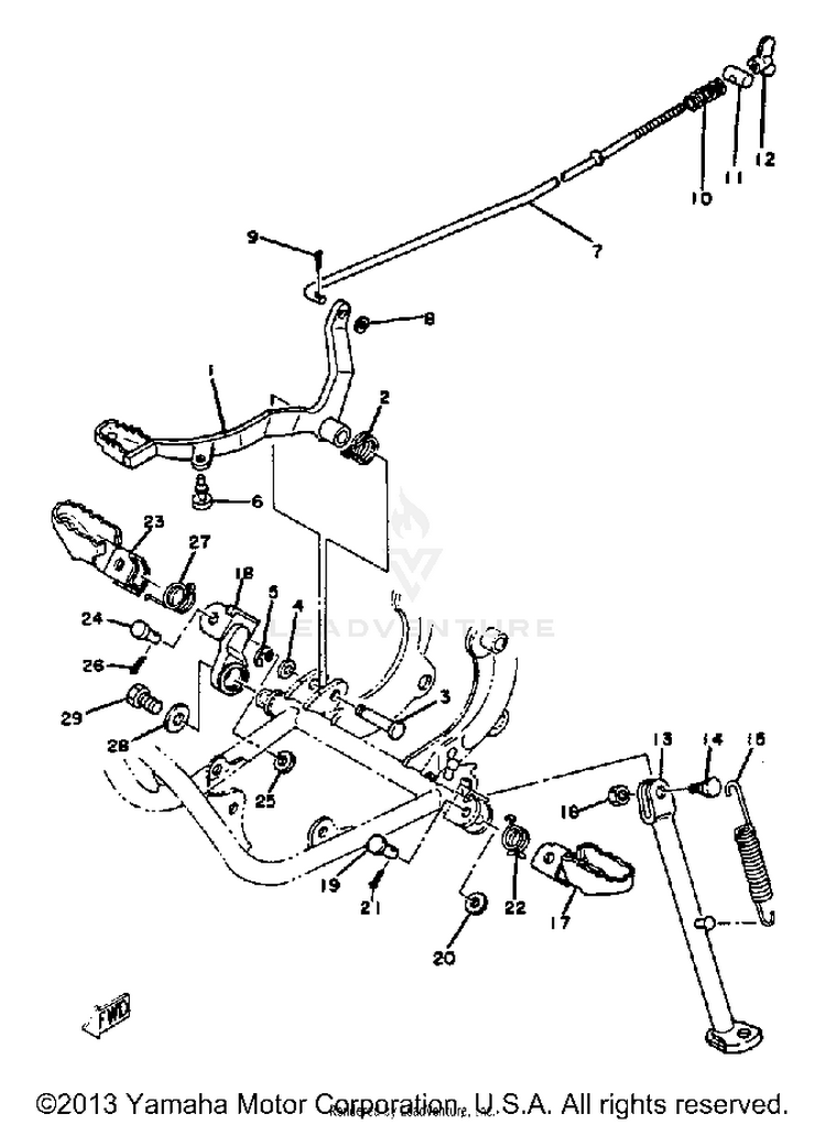 Stand - Footrest - Yz60h - J - K Schematic