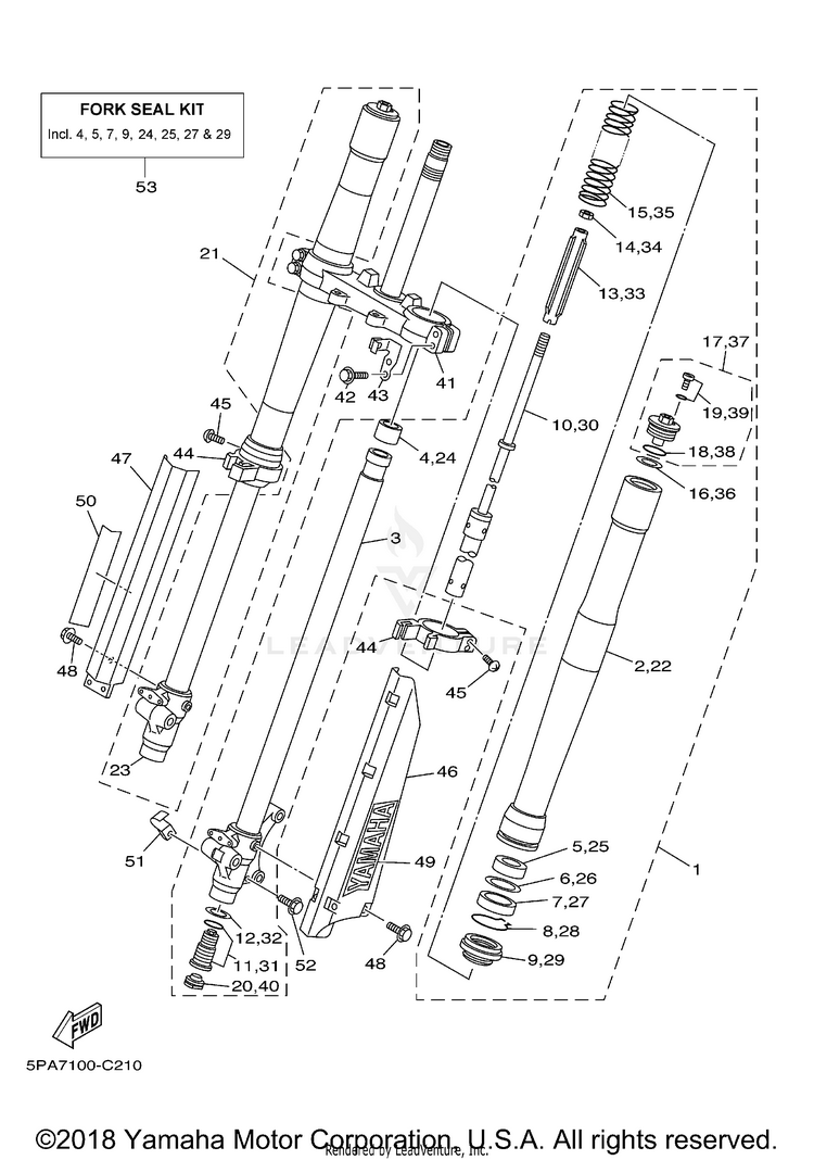 Front Fork Schematic