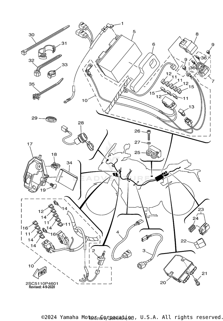 Electrical 1 FJ09 CA - FJ09GCB - 2016 Schematic