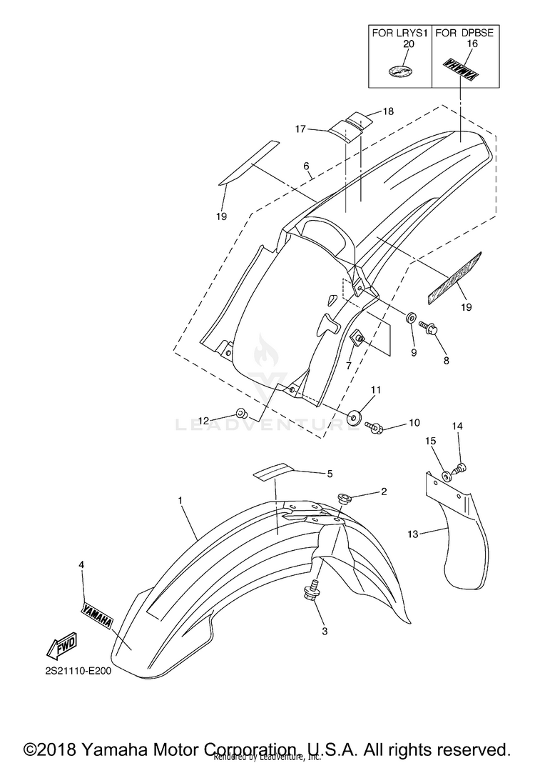 Fender YZ450F - YZ450FV - 2006 Schematic