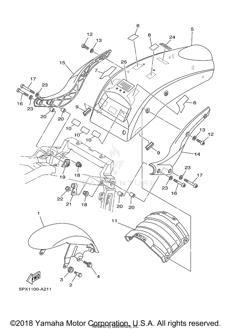 Fender ROAD STAR WARRIOR - XV1700PCRC - 2003 Schematic