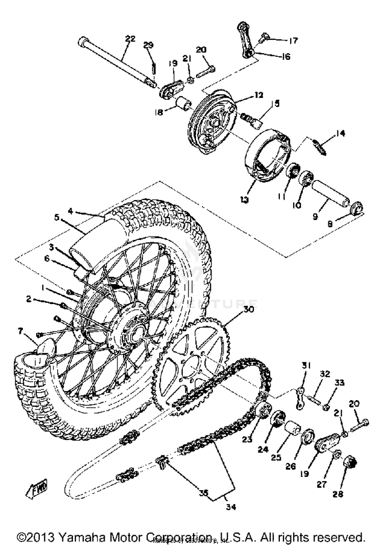 Rear Wheel Yz125d Schematic