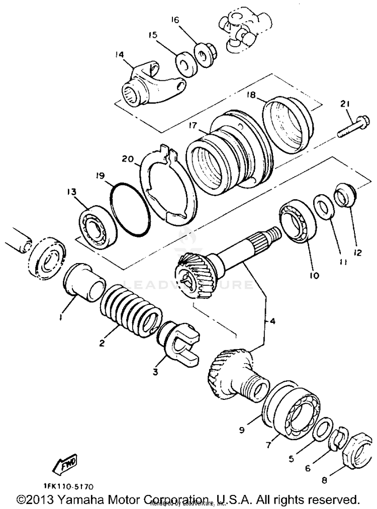 Middle Drive Gear Schematic