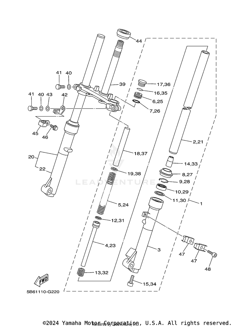 Front Fork Schematic