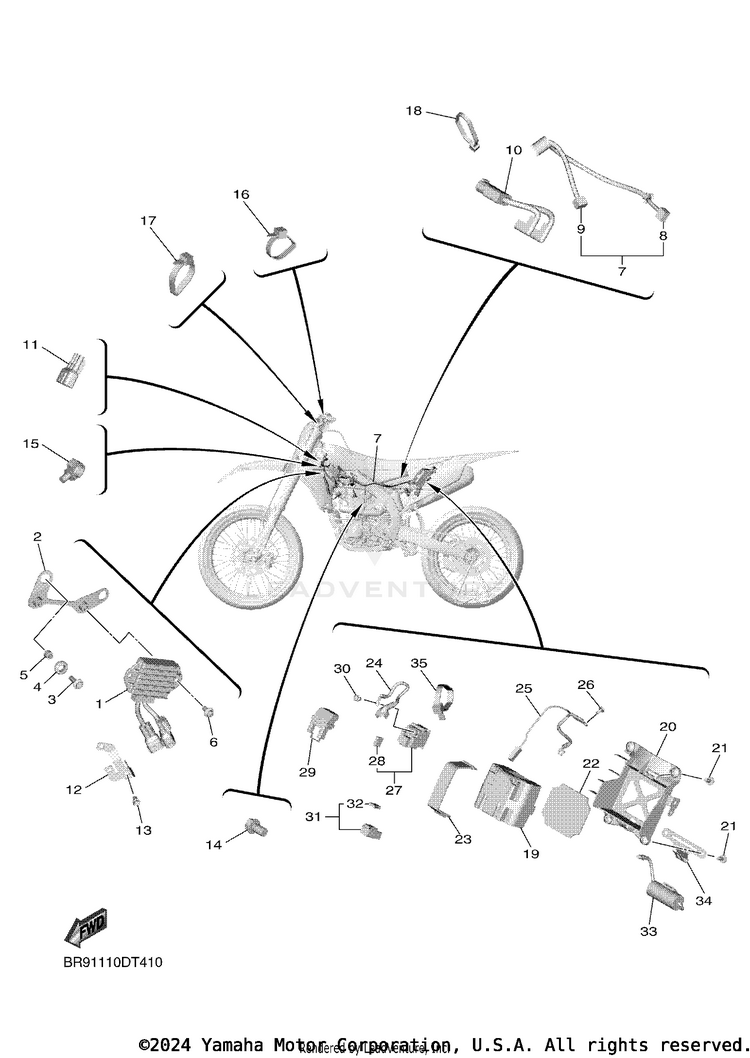 Electrical 2 YZ450F - YZ450FJL - 2018 Schematic