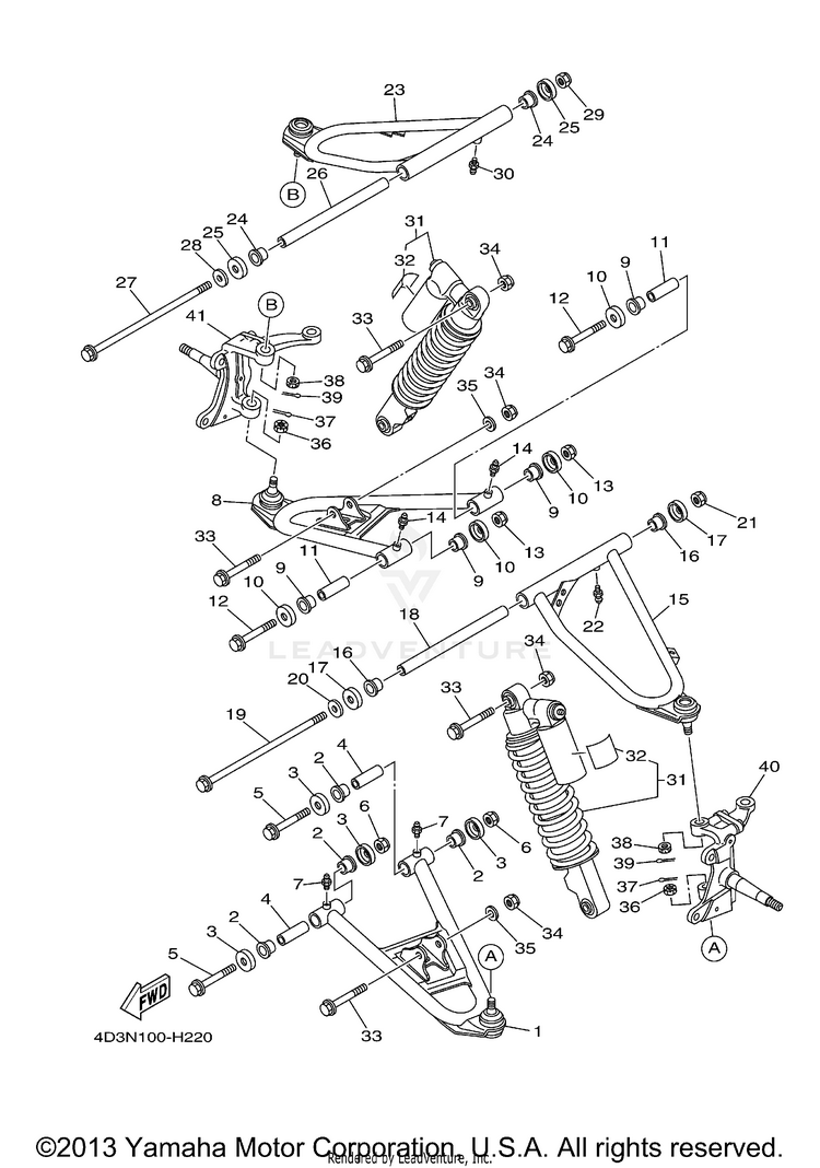 Front Suspension Wheel RAPTOR 250 SPECIAL EDITION - YFM25RSEY - 2009 Schematic