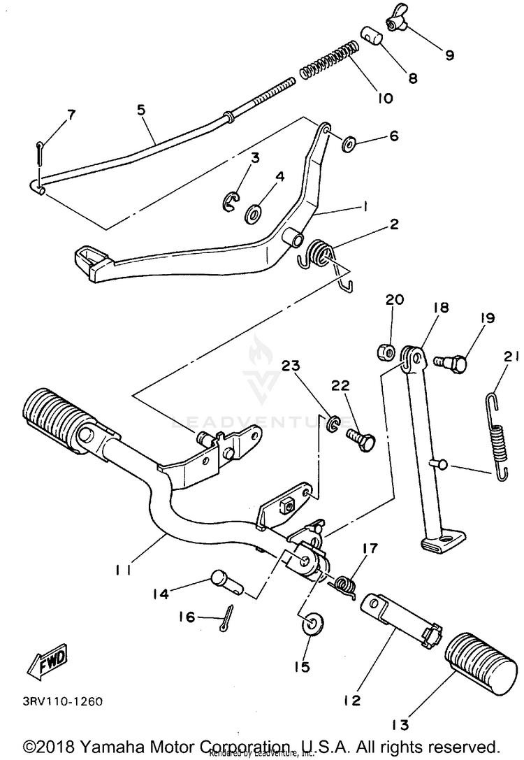 Stand Footrest Schematic