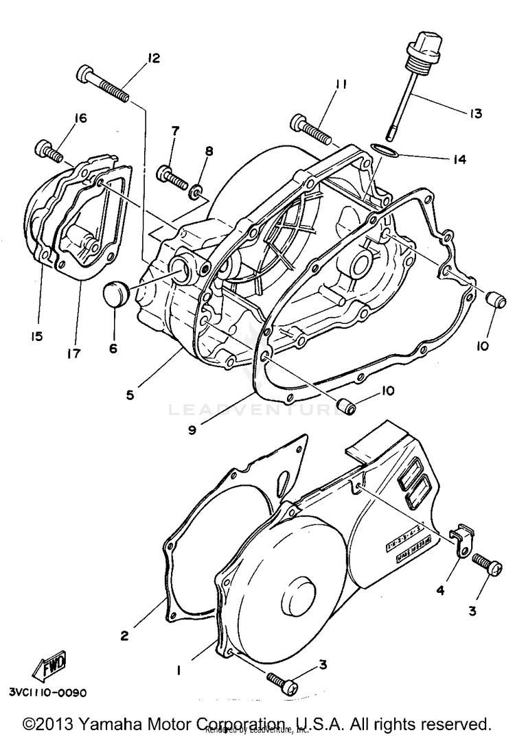 Crankcase Cover 1 Schematic