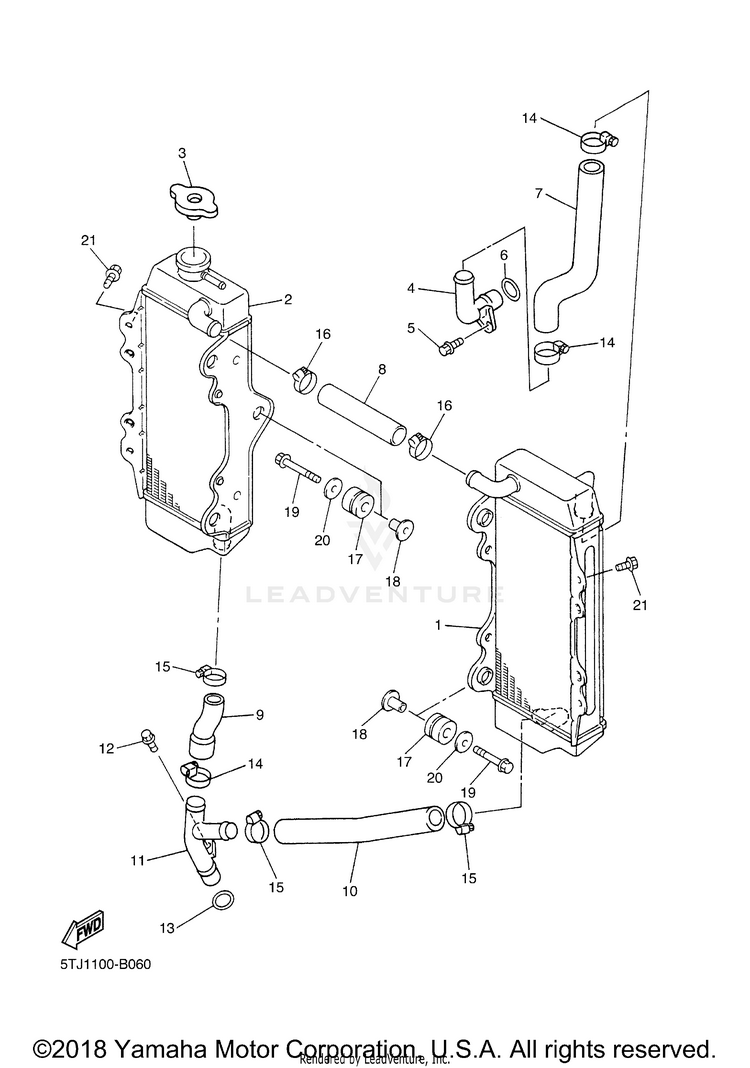 Radiator Hose Schematic