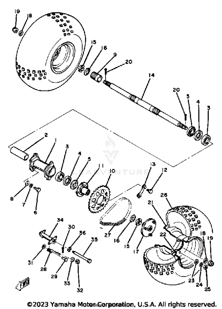 Rear Wheel Yt125j Schematic
