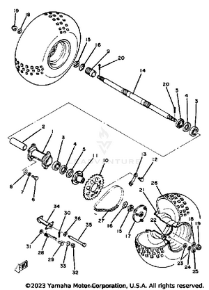 Rear Wheel Yt125j Schematic