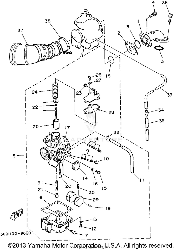 Air Filter - Carburetor Schematic