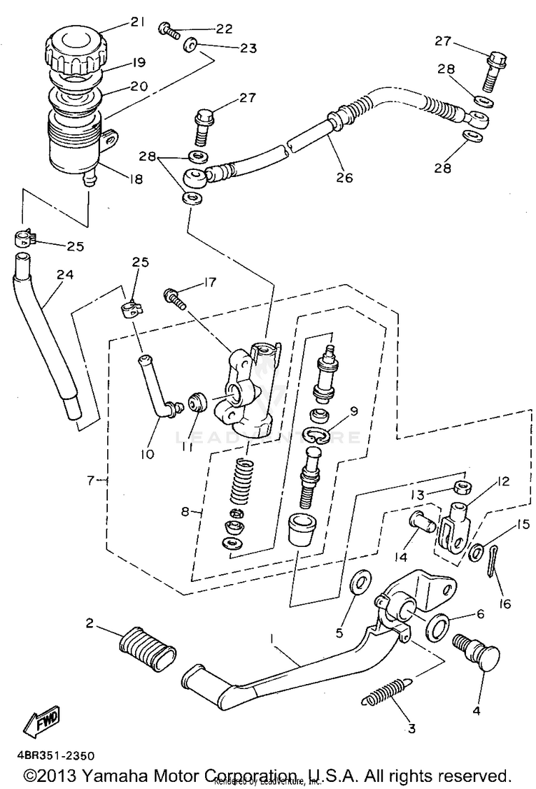 Rear Master Cylinder Schematic