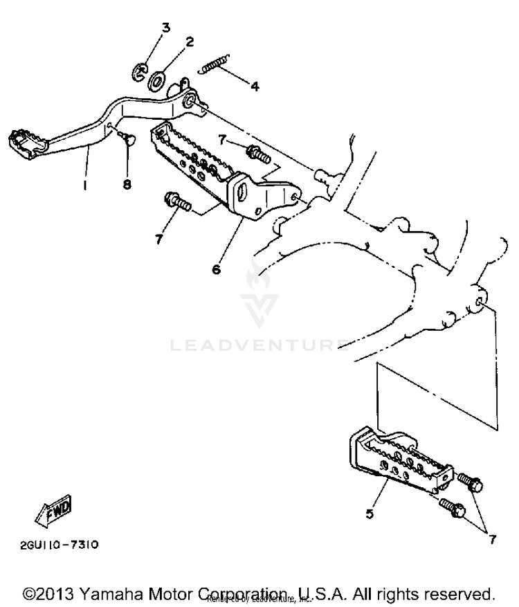 Stand - Footrest Schematic