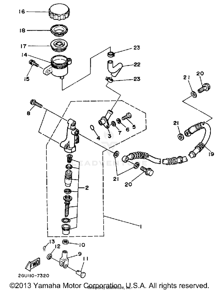 Rear Master Cylinder Schematic
