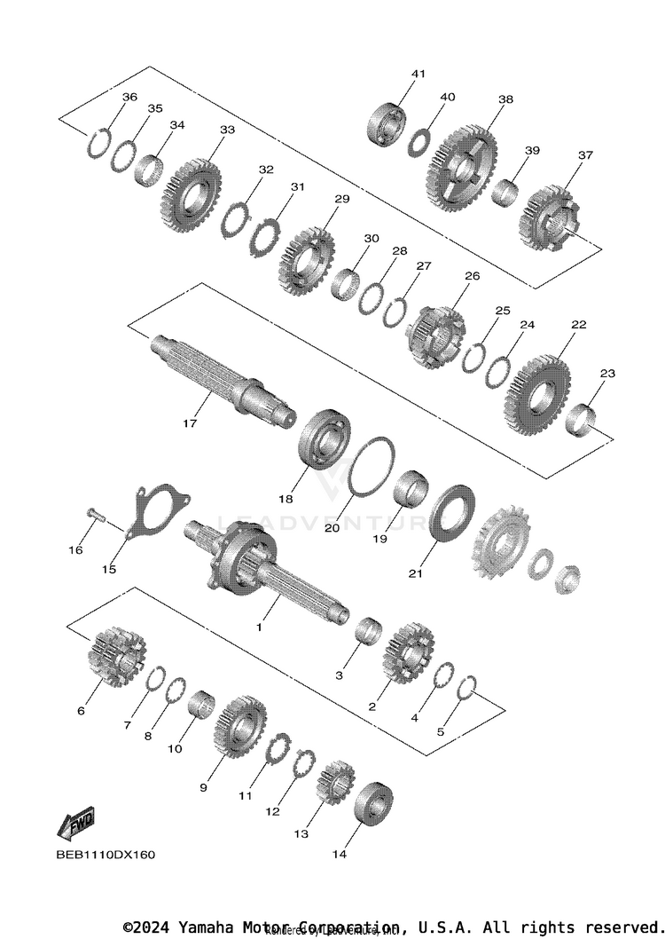 Transmission YZFR7 - YZFR7SCB - 2025 Schematic