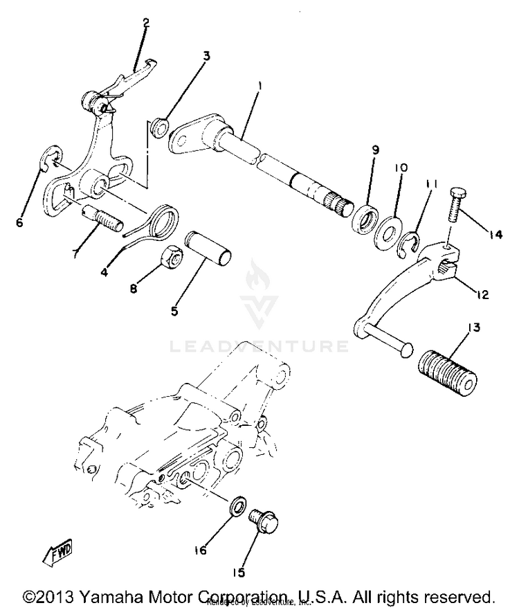 Shift Shaft - Pedal Schematic