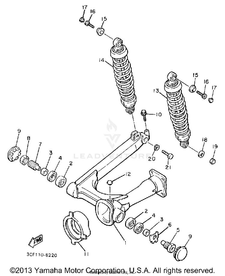 Swing Arm Rear Shocks Schematic