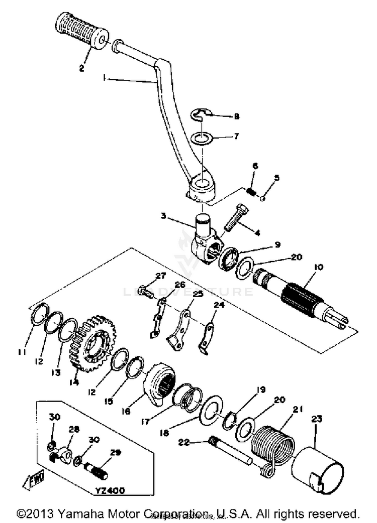 Kick Starter Yz400c Schematic