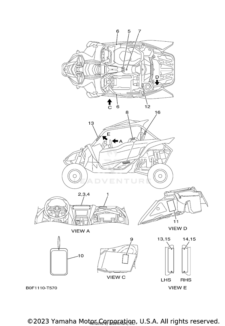 Emblem Label 1 YXZ1000R EPS SS SE - YXZ10YESJL - 2018 Schematic