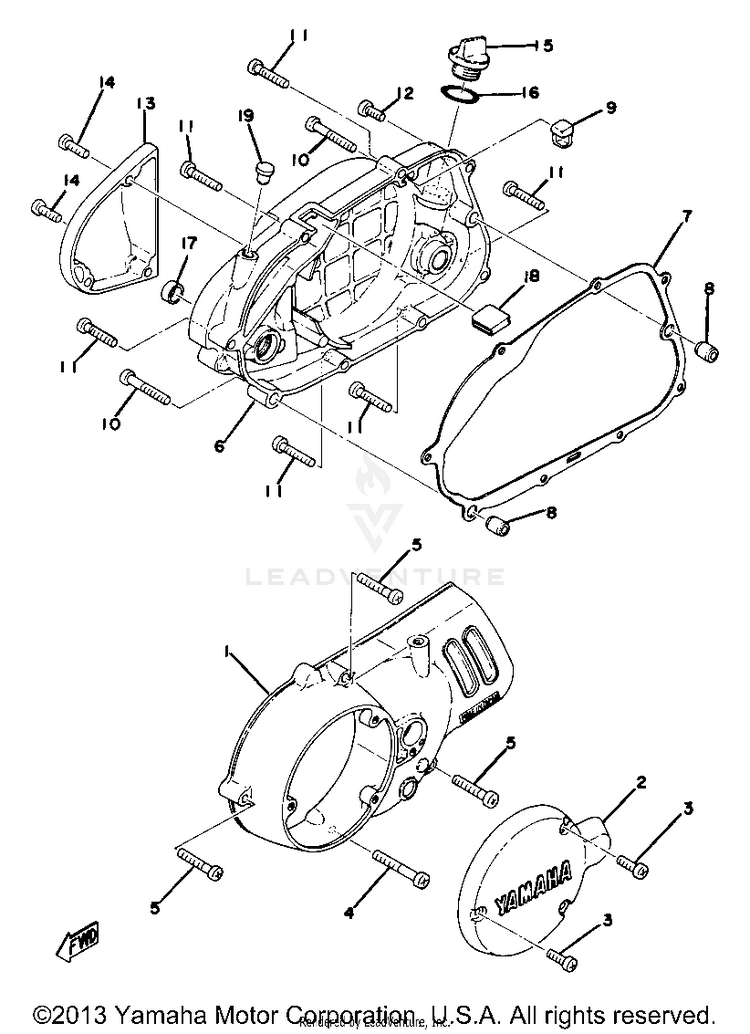 Crankcase Cover Yz80d Schematic