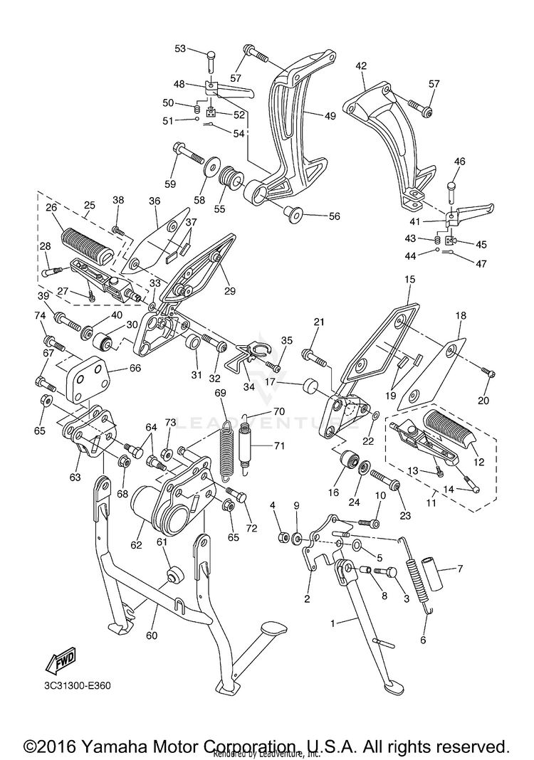 Stand Footrest Schematic